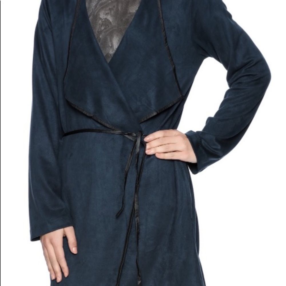 Anthropologie Faux Suede Cardigan/Wrap Jacket